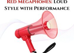 Red Megaphones Loud Style with Performance