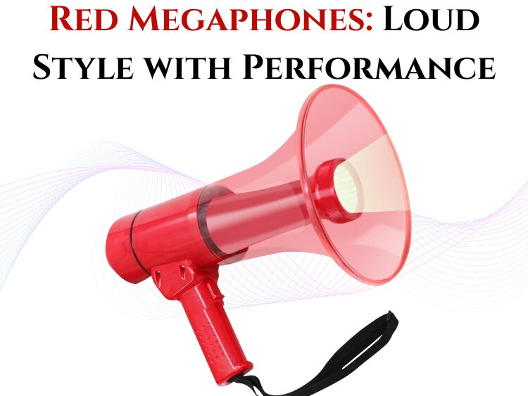 Red Megaphones Loud Style with Performance