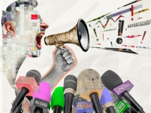 Recording Megaphones Used in Journalism